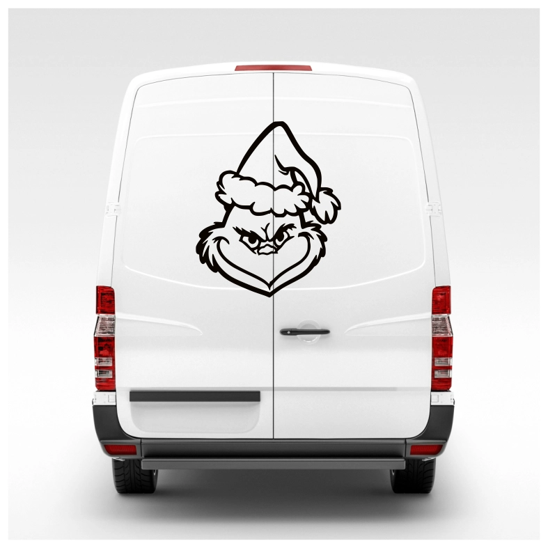 Grinch with hat Car Sticker Decal