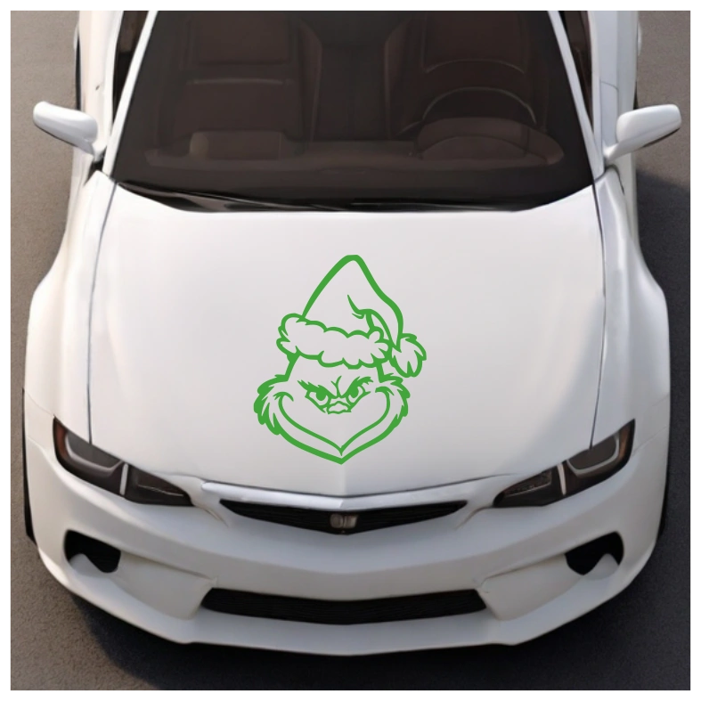 Grinch with hat Car Sticker Decal