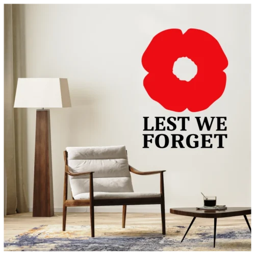 Lest We Forget Poppy Wall Sticker
