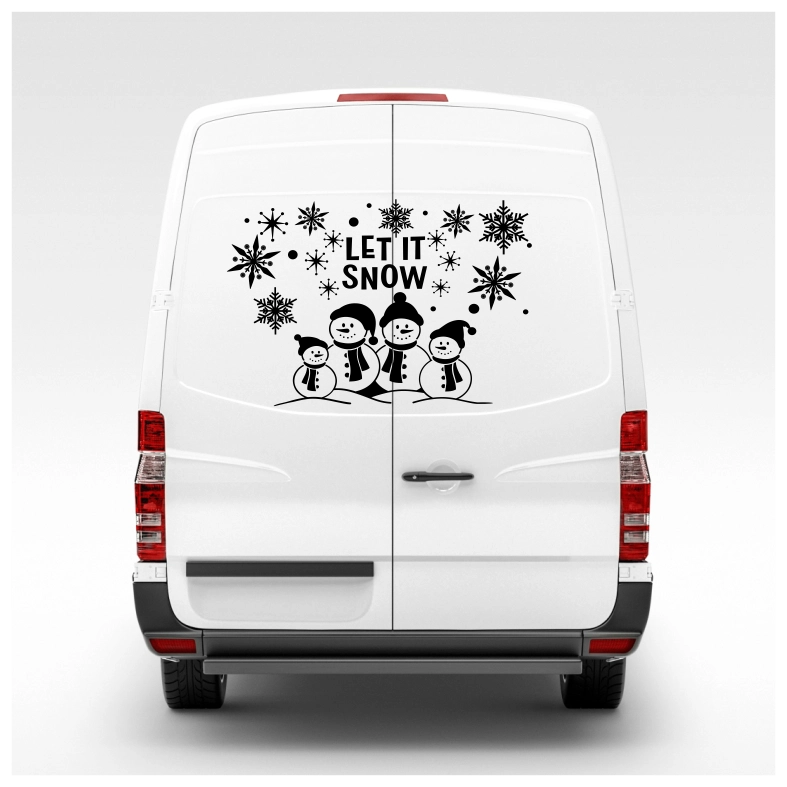 Let It Snow Snowman Car Sticker Decal