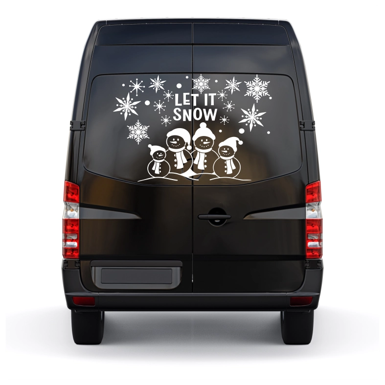 Let It Snow Snowman Car Sticker Decal