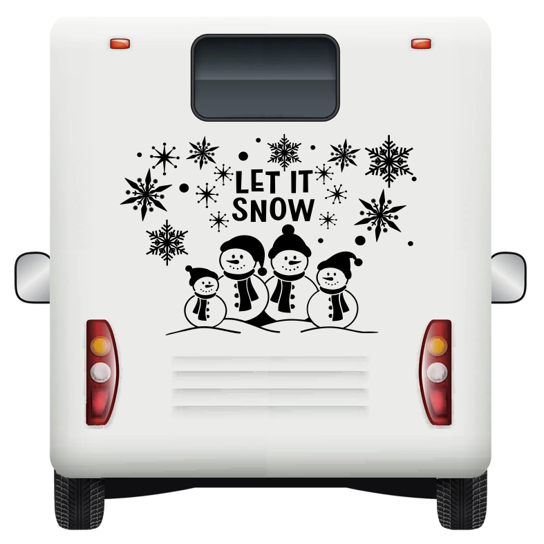 Let It Snow Snowman Car Sticker Decal