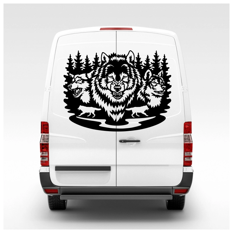 Wildlife Wolf Car Sticker Decal