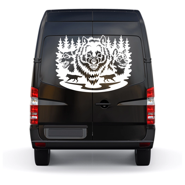 Wildlife Wolf Car Sticker Decal