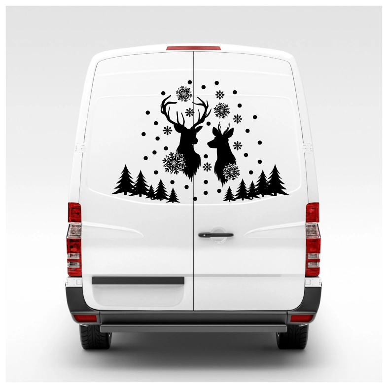 Winter Reindeers Car Sticker Decalr