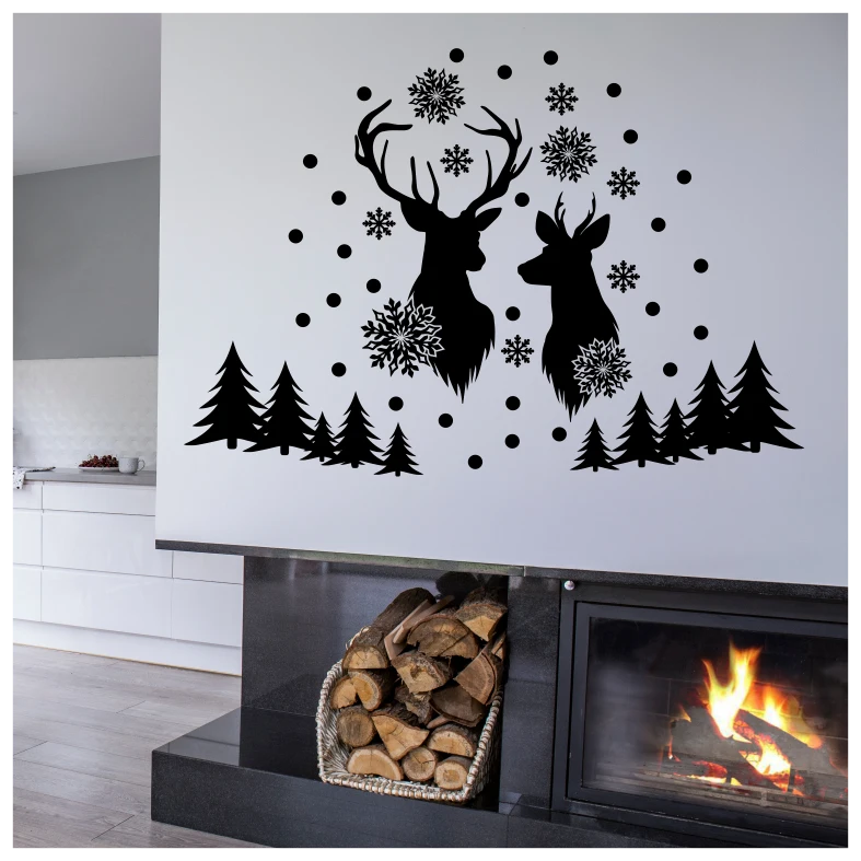 Winter Reindeers Wall Sticker