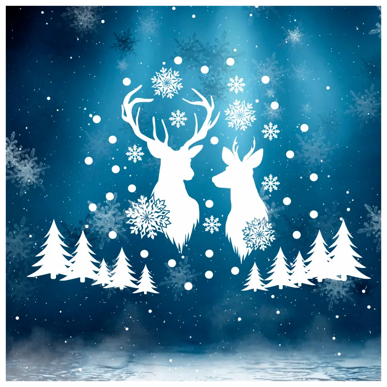 Winter Reindeers Wall Sticker