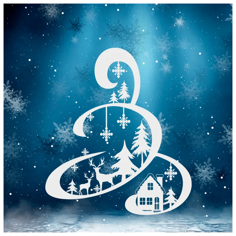 Winter Scene Tree Wall Sticker