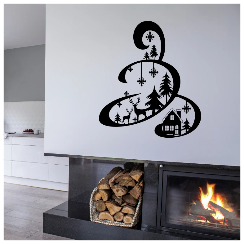 Winter Scene Tree Wall Sticker
