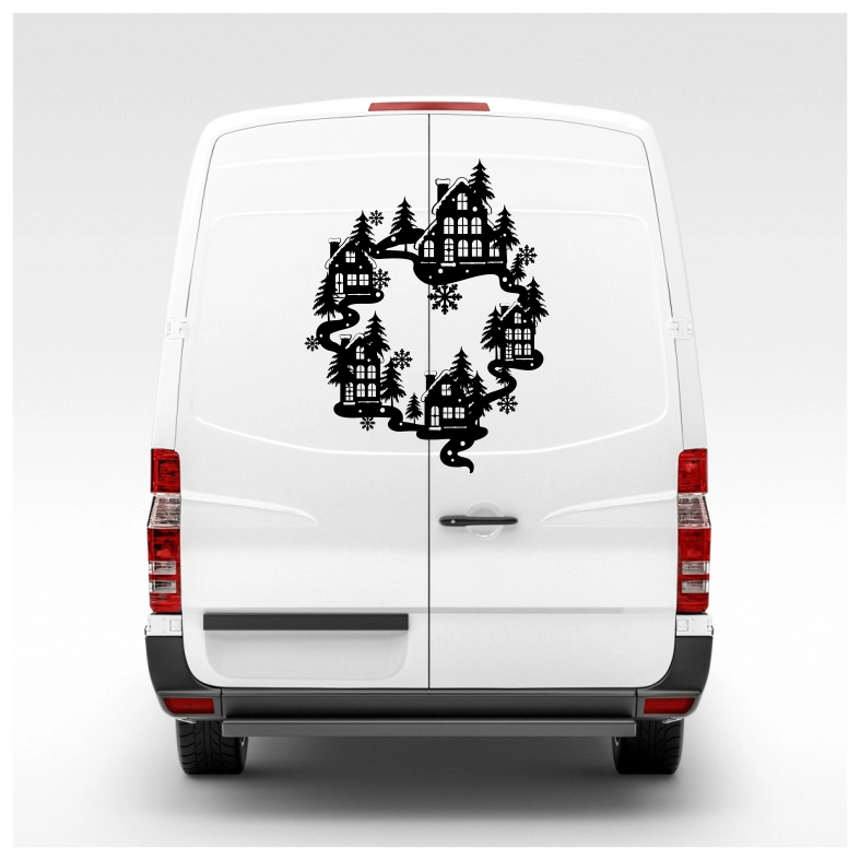 Winter Scene Car Sticker Decal