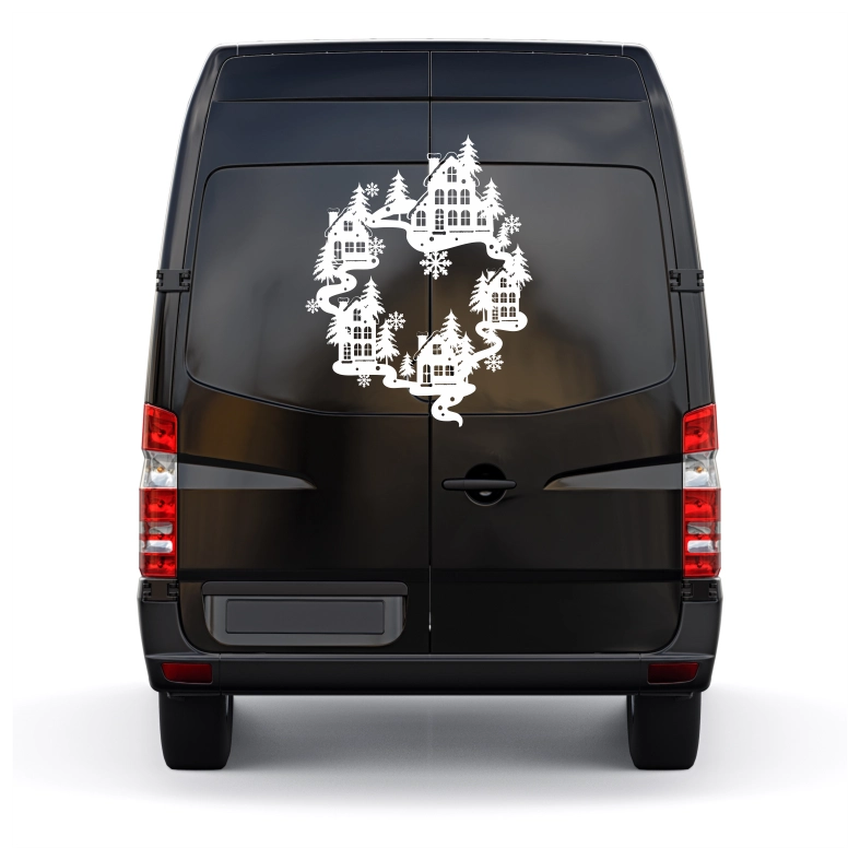 Winter Scene Car Sticker Decal