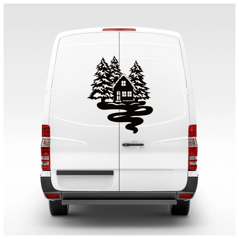 Winter Scene Car Sticker Decal