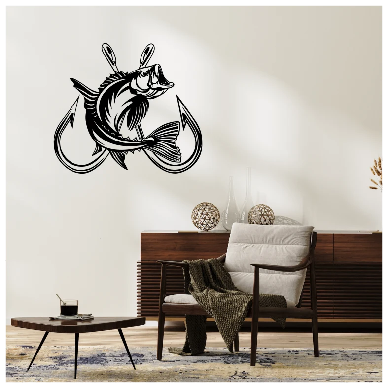 Fish Hooks Wall Sticker