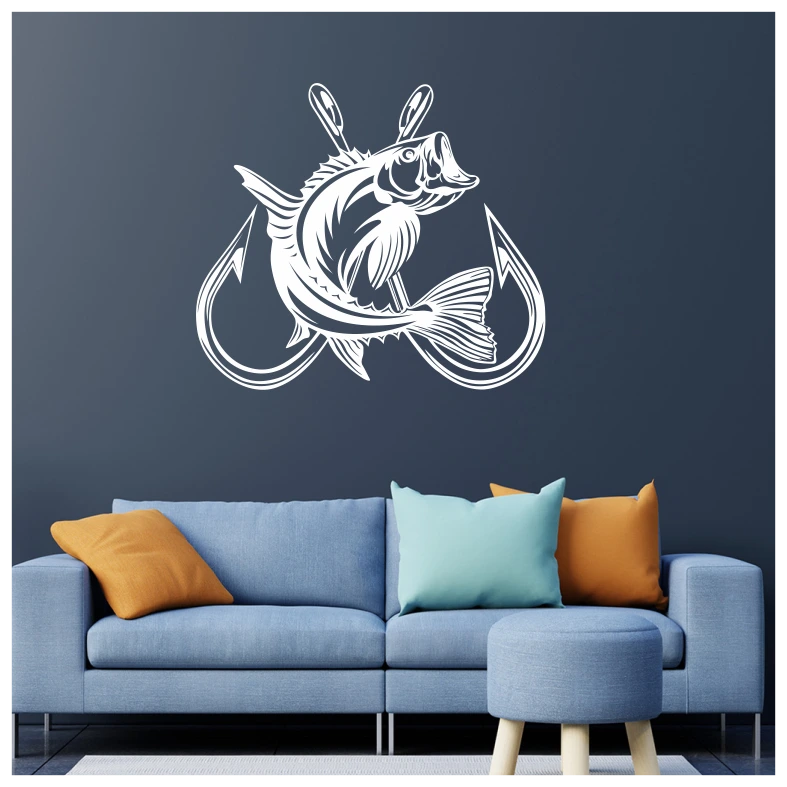 Fish Hooks Wall Sticker
