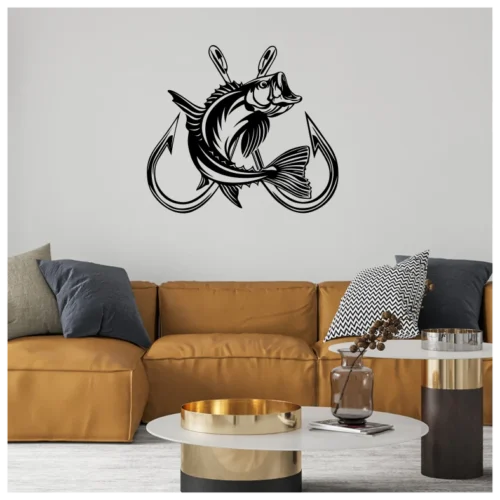 Fish Hooks Wall Sticker