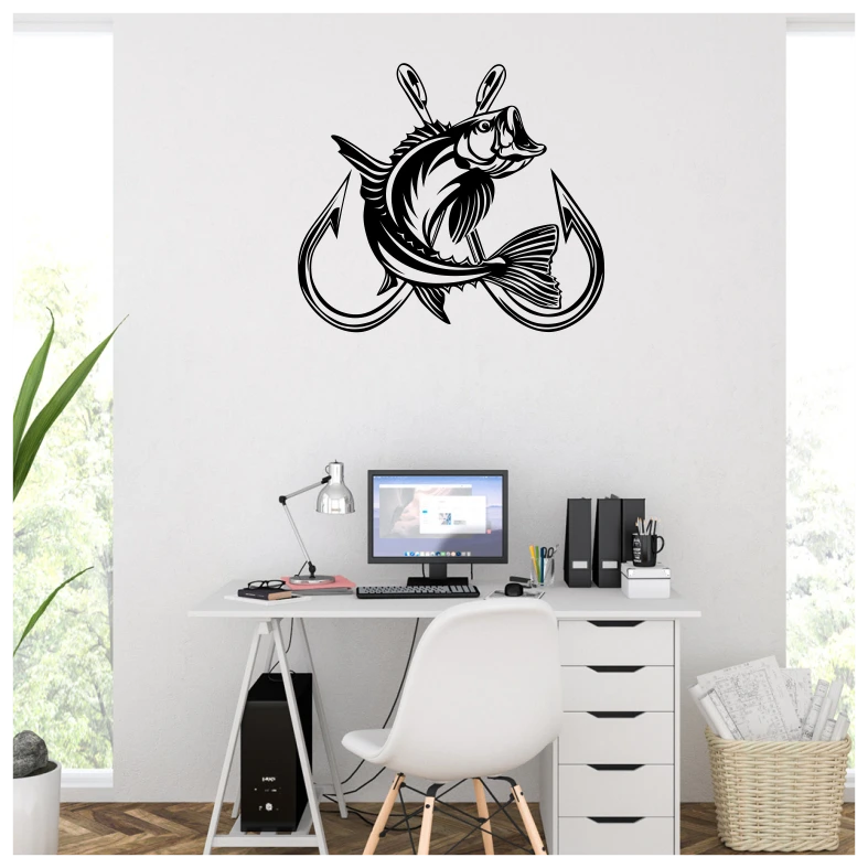 Fish Hooks Wall Sticker