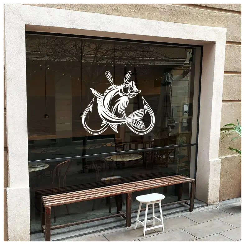 Fish Hooks Wall Sticker