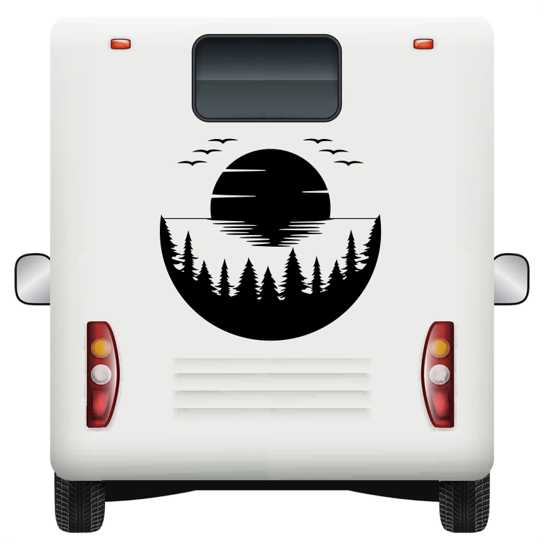 Forest Sun Car Sticker Decal
