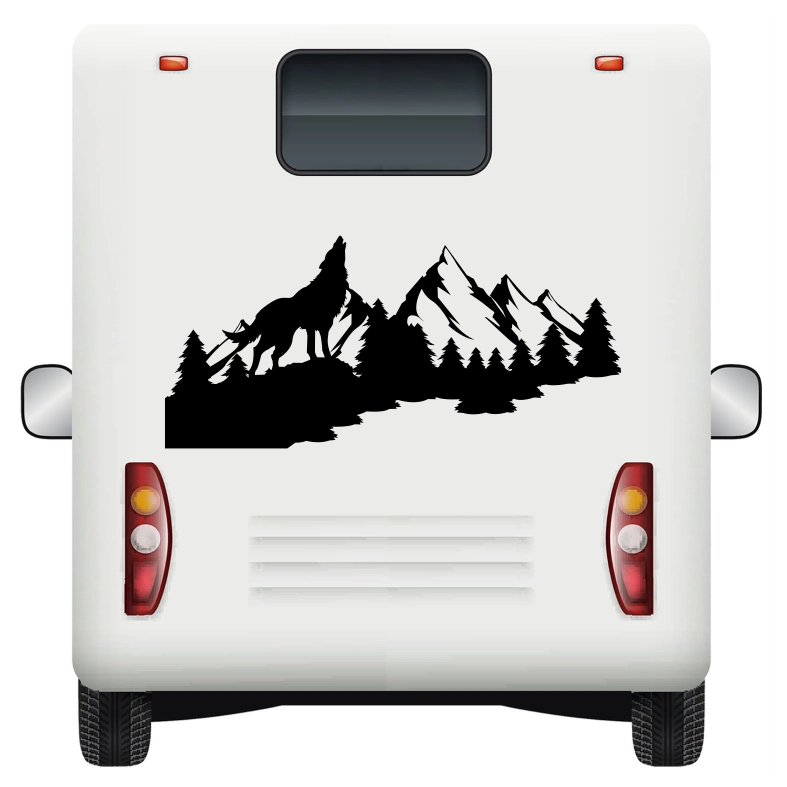 Mountain Wolf Car Sticker Decal