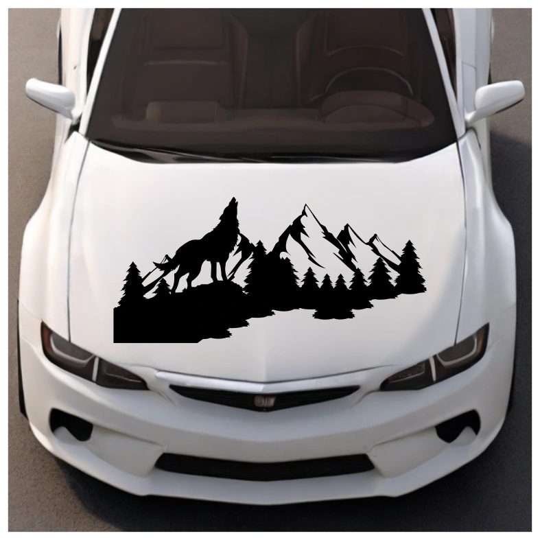 Mountain Wolf Car Sticker Decal