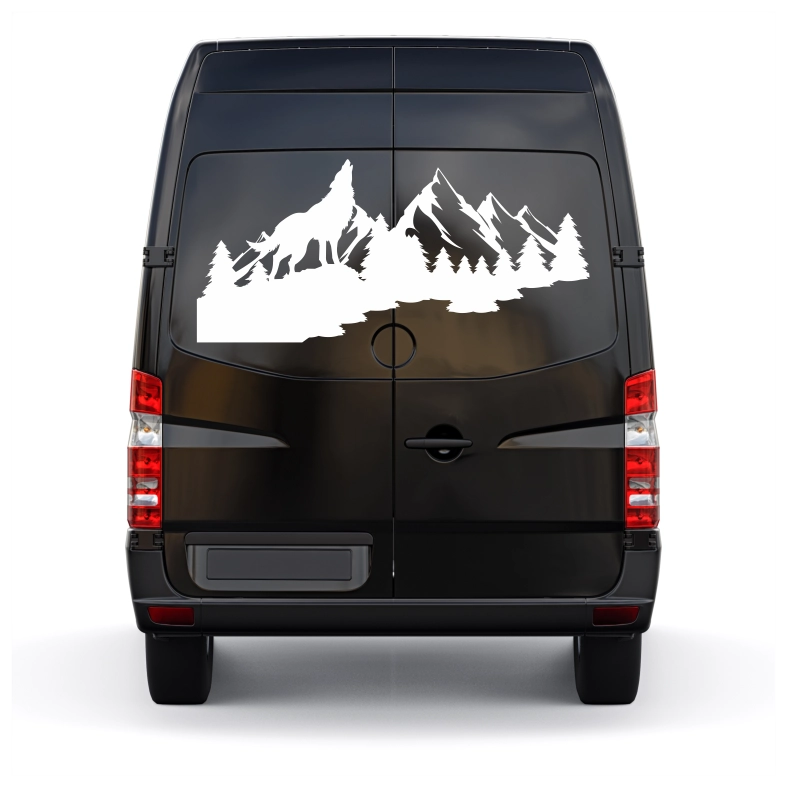 Mountain Wolf Car Sticker Decal