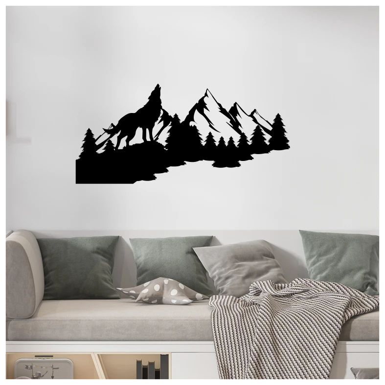 Mountain Wolf Wall Sticker