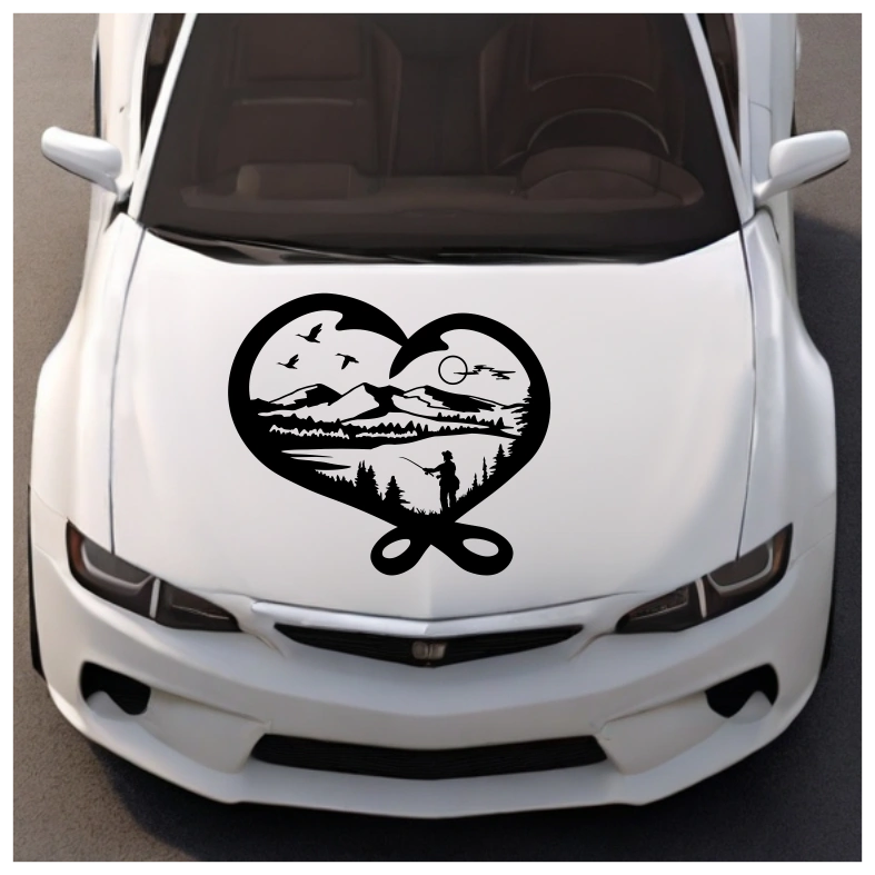 Wildlife Fishing Car Sticker Decal