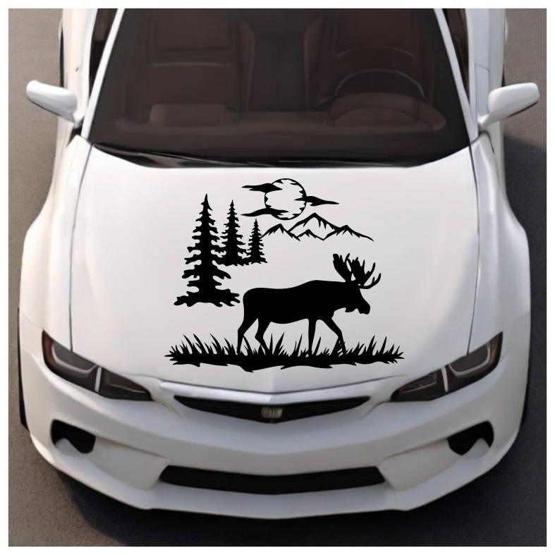 Wildlife Moose Car Sticker Decal