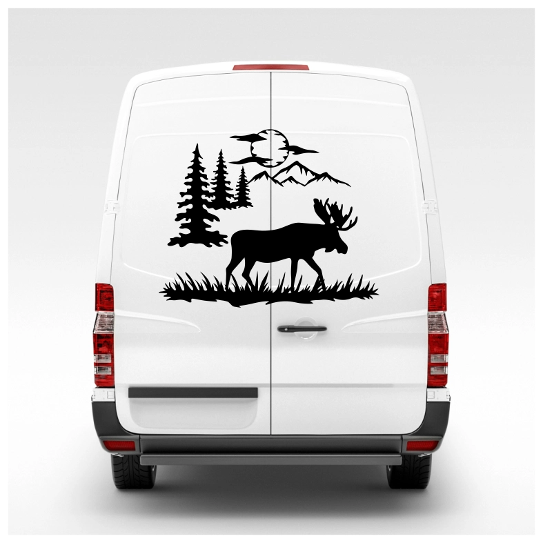 Wildlife Moose Car Sticker Decal
