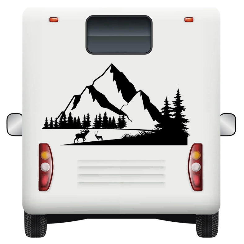 Wildlife Mountain Deer Car Sticker Decal