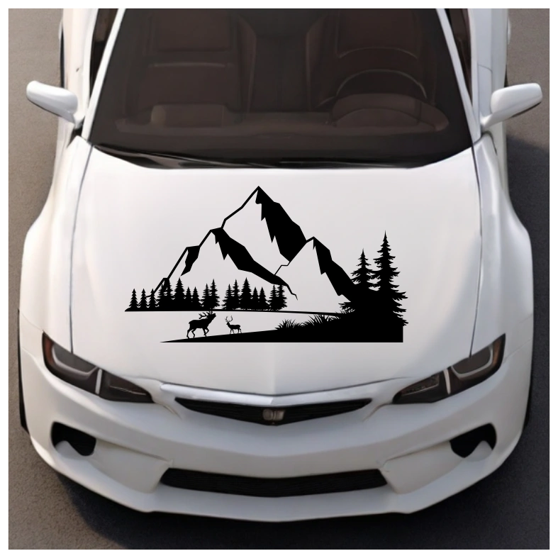 Wildlife Mountain Deer Car Sticker Decal