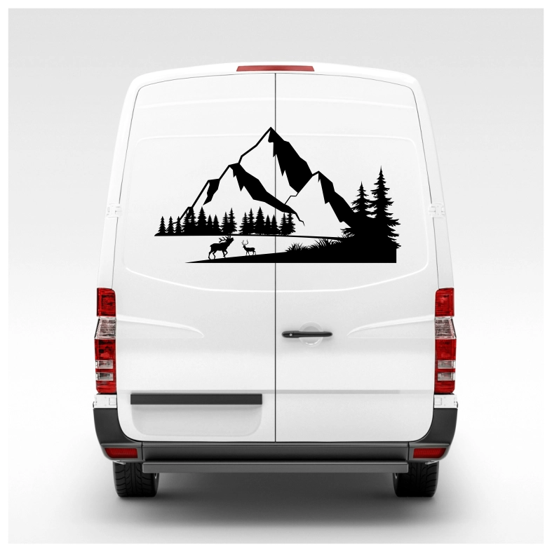 Wildlife Mountain Deer Car Sticker Decal