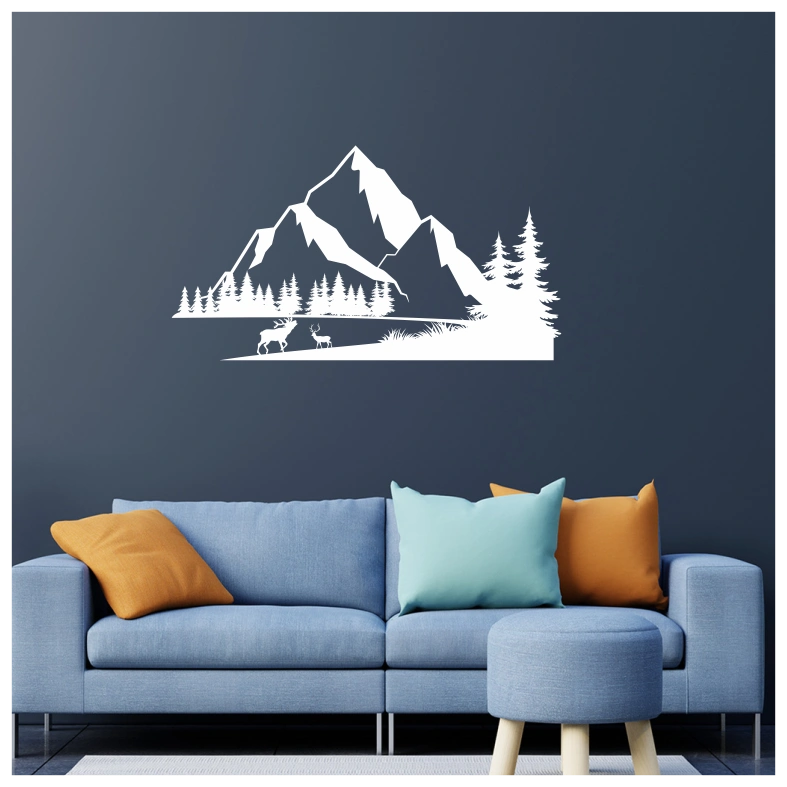 Wildlife Mountain Deer Wall Sticker