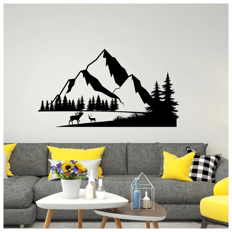 Wildlife Mountain Deer Wall Sticker