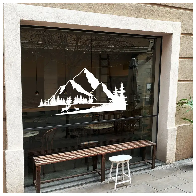 Wildlife Mountain Deer Wall Sticker