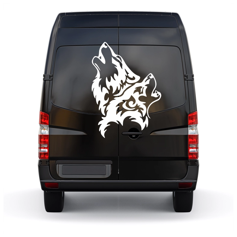 2 Wolves Car Sticker Decal
