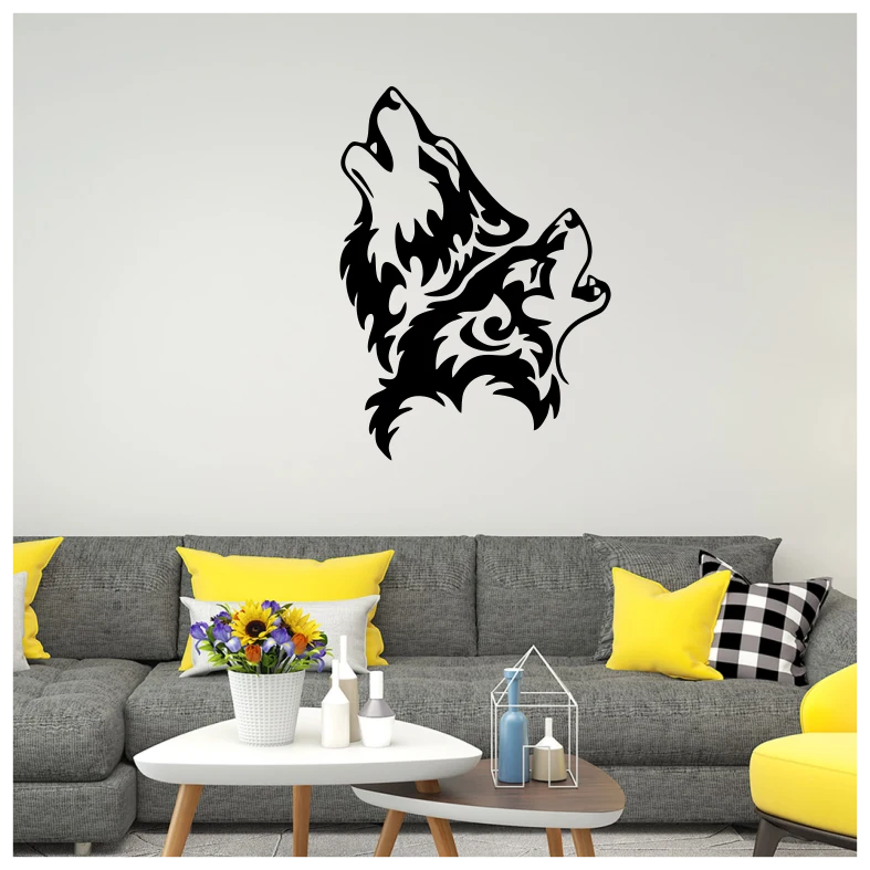 2 Wolves Wall Sticker